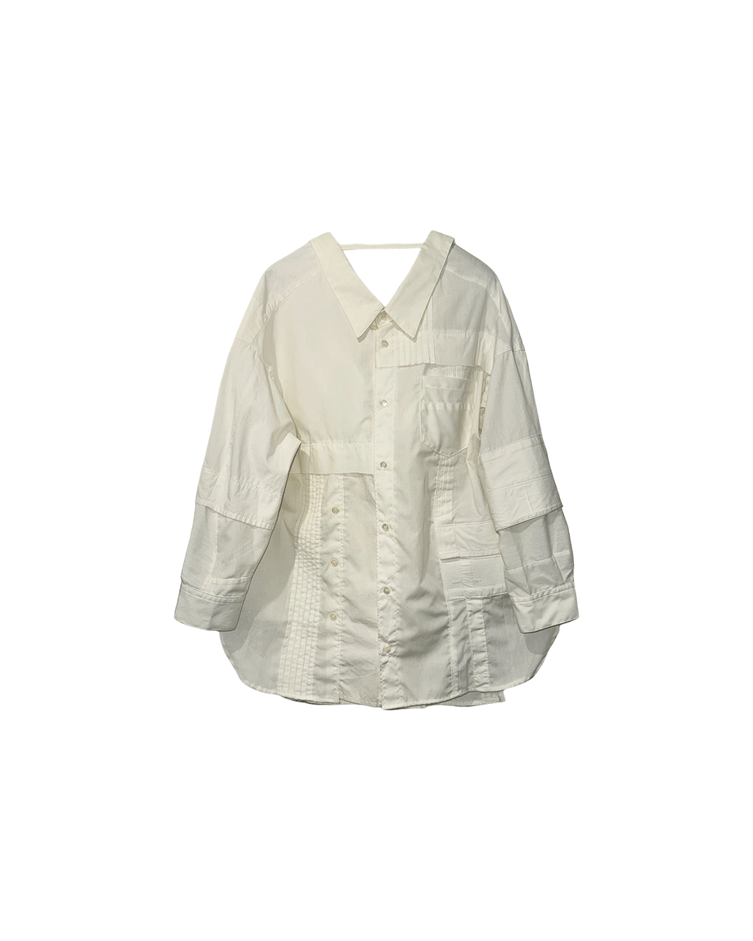 Maison MIHARA YASUHIRO Mihara Yasuhiro "Modified" Patchwork Open Collar Shirt Size ONE SIZE - 1 Thumbnail