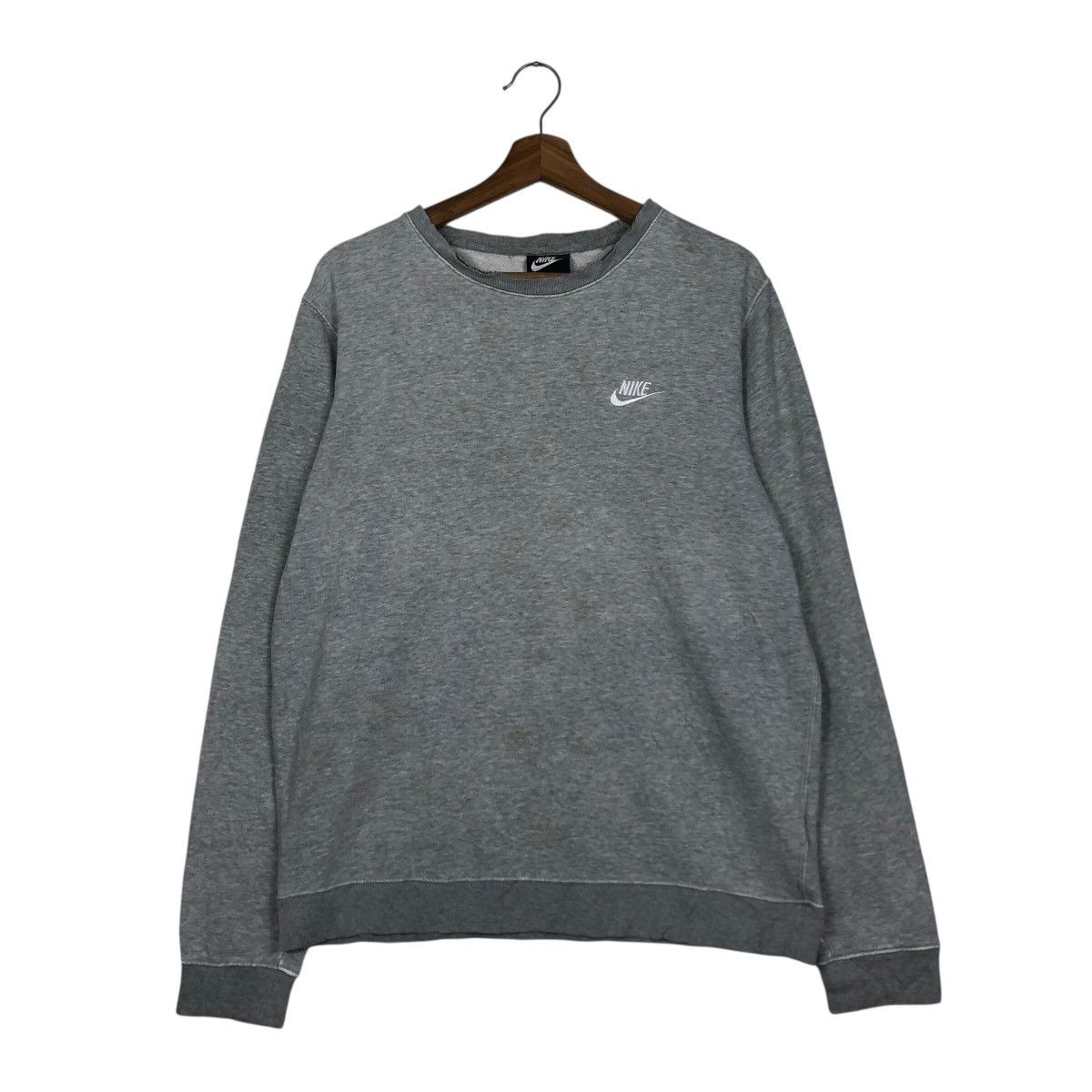 Nike 📌Rich Grey Sweatshirt Nike Small Pony Streetwear Design Size US L / EU 52-54 / 3 - 2 Thumbnail