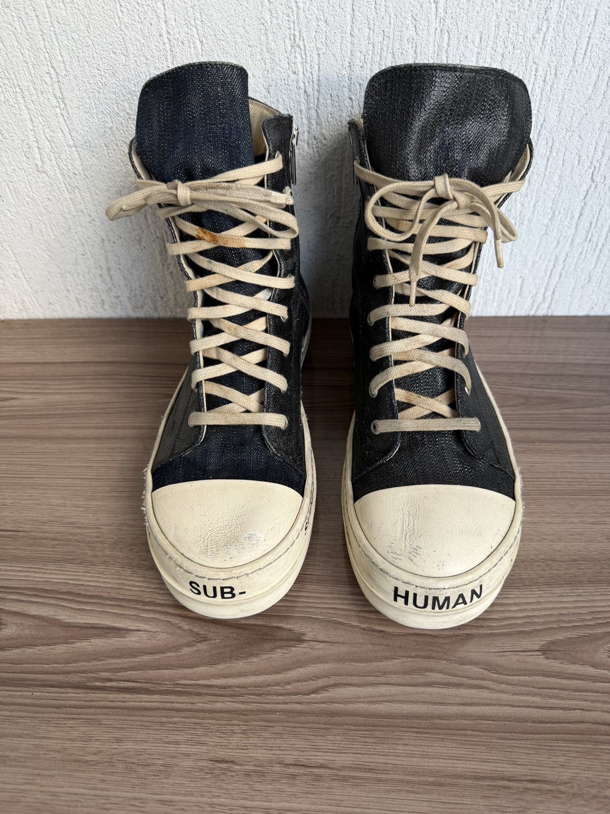 Rick Owens Drkshdw subhuman waxed ramones Size US 11 / EU 44 - 5 Thumbnail