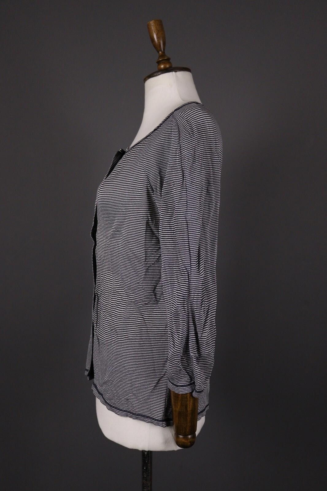 Armani Collezioni ARMANI COLLEZIONI Gray Stripe Top Shirt Blouse Size 48 Size M / US 6-8 / IT 42-44 - 5 Thumbnail