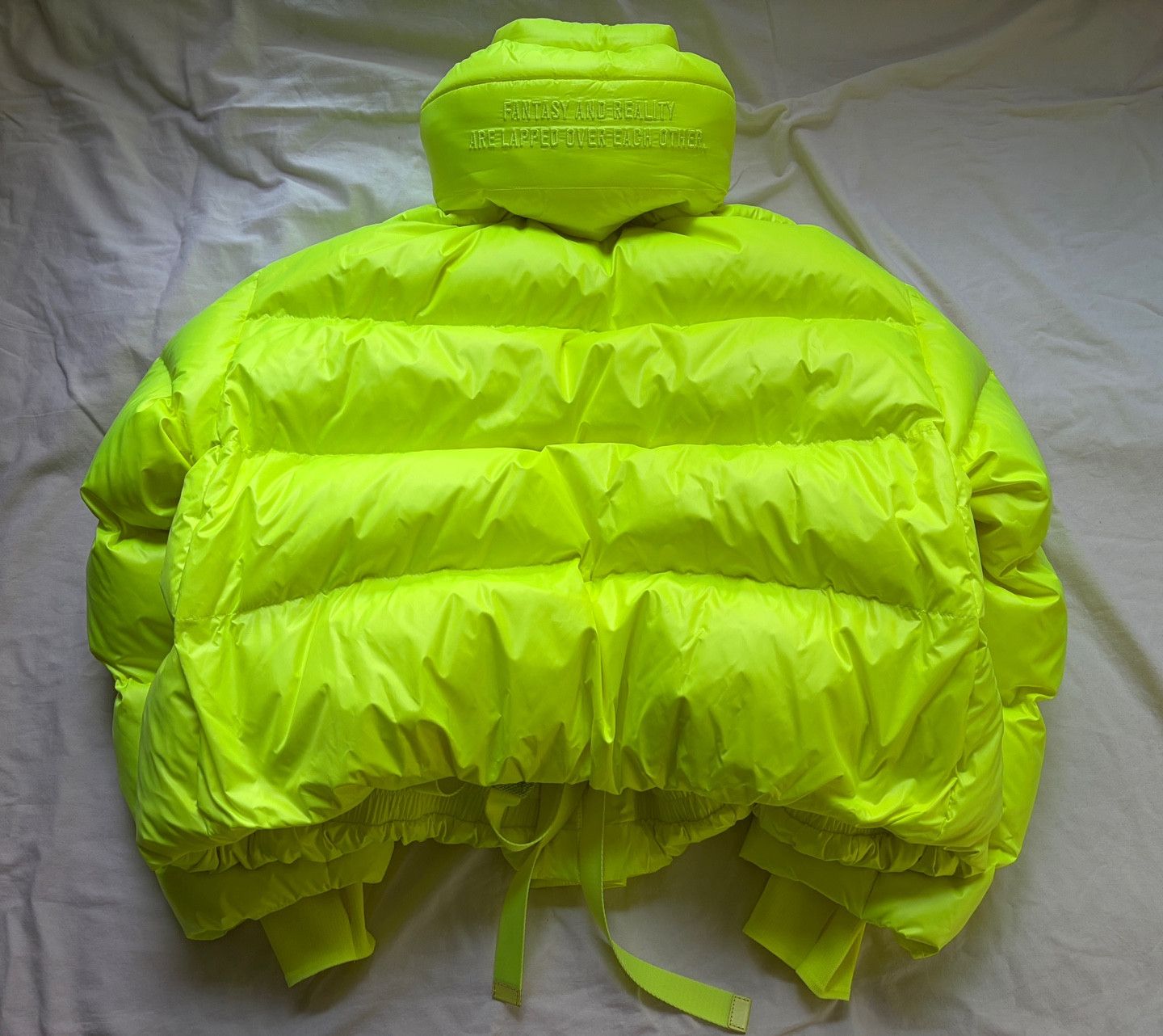 Juun.J JUUN.J Womens Oversized Puffer Down Jacket RARE neon yellow Size XS / US 0-2 / IT 36-38 - 13 Thumbnail