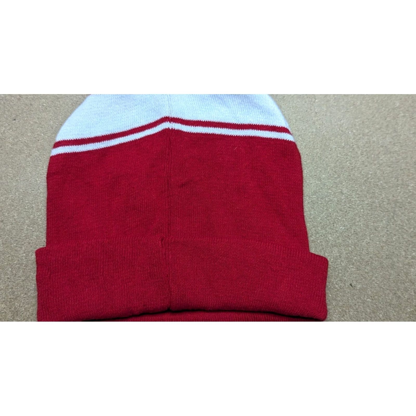 Vintage Coca-Cola Beanie Hat One Size Red Pom Pom Cuffed Knit Unisex Adults Vintage: No Size ONE SIZE - 4 Thumbnail