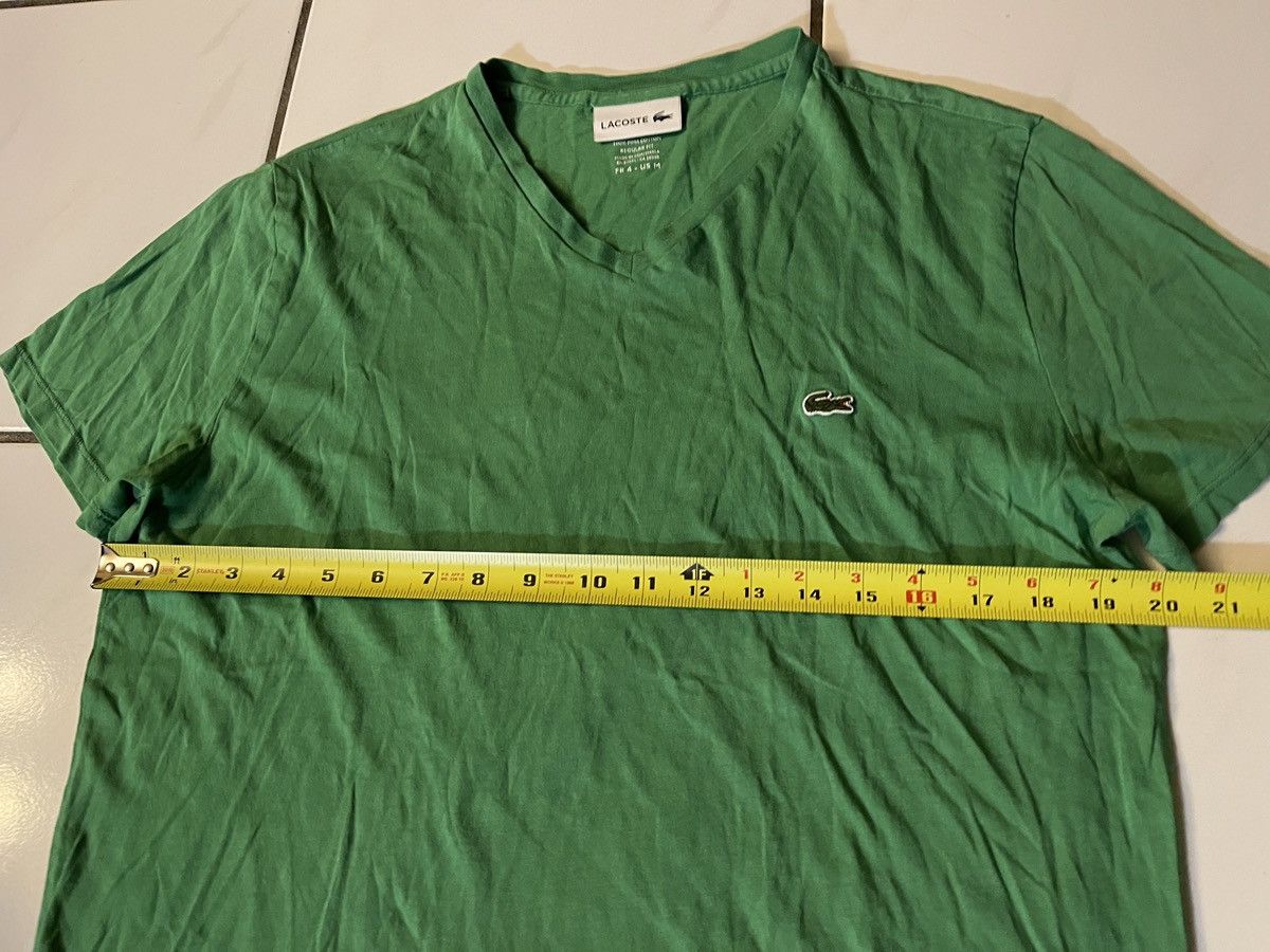 Lacoste Lacoste Men T-Shirt Green Medium Crocodile Logo V Neck Tee Size US M / EU 48-50 / 2 - 5 Thumbnail