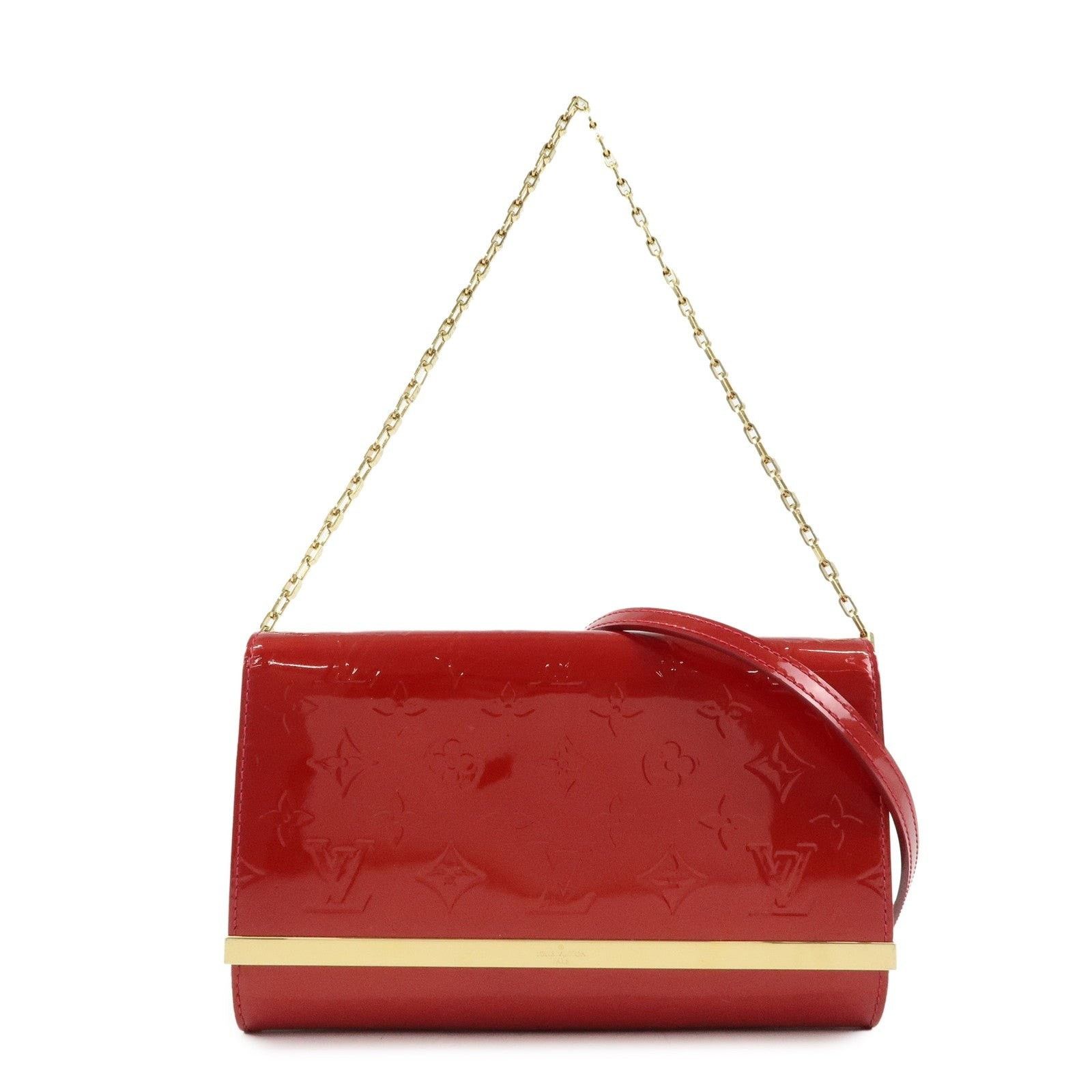Louis Vuitton Louis Vuitton Monogram Vernis Ana Clutch Flap Bag Red Size ONE SIZE - 1 Thumbnail