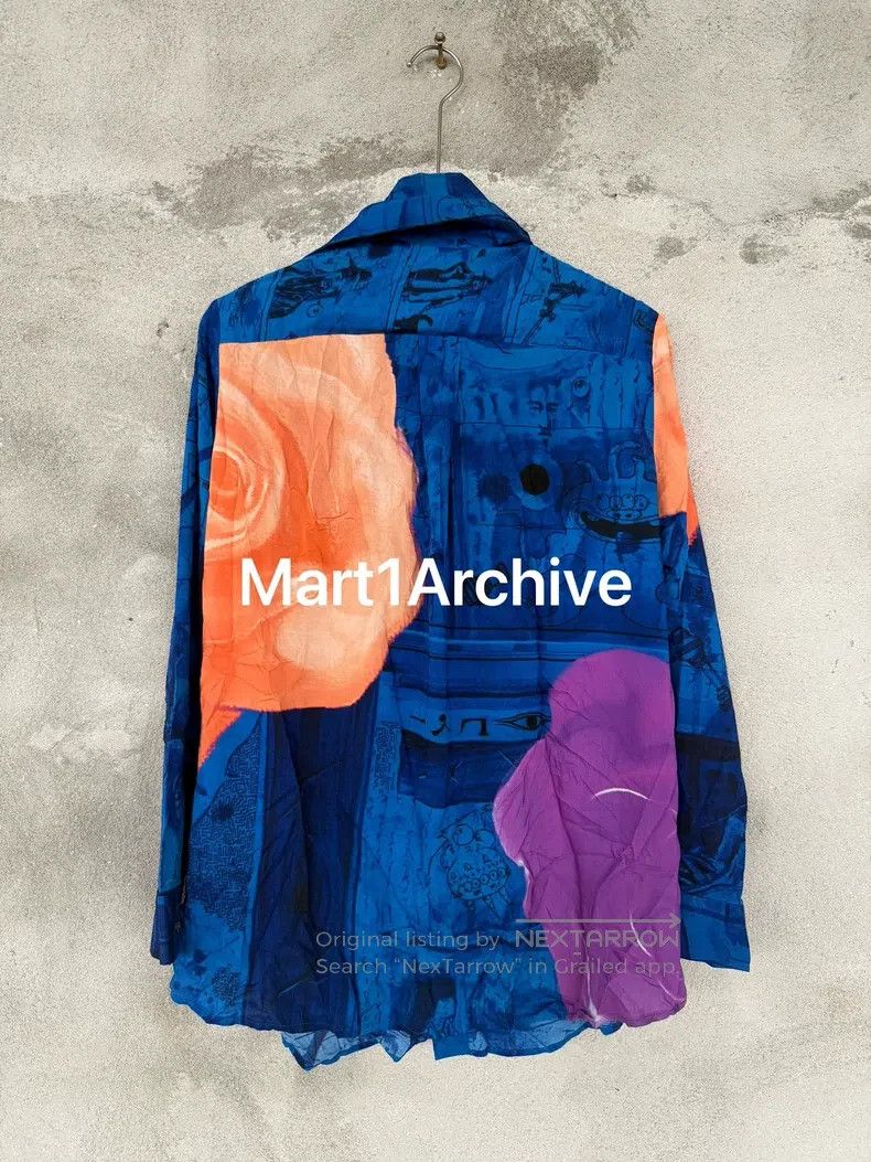 Yohji Yamamoto YOHJI YAMAMOTO Double-layer faux two-piece floral shirt Size US S / EU 44-46 / 1 - 4 Thumbnail