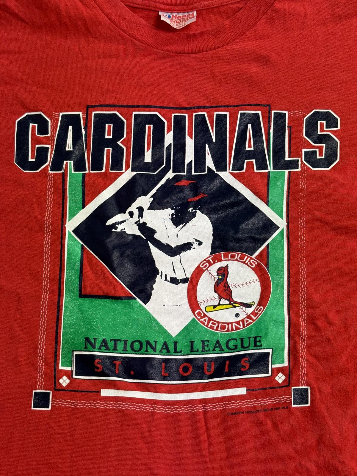 Hanes Vintage St Louis Cardinals T-shirt 1991 Baseball Tee XXL Size US XXL / EU 58 / 5 - 3 Thumbnail
