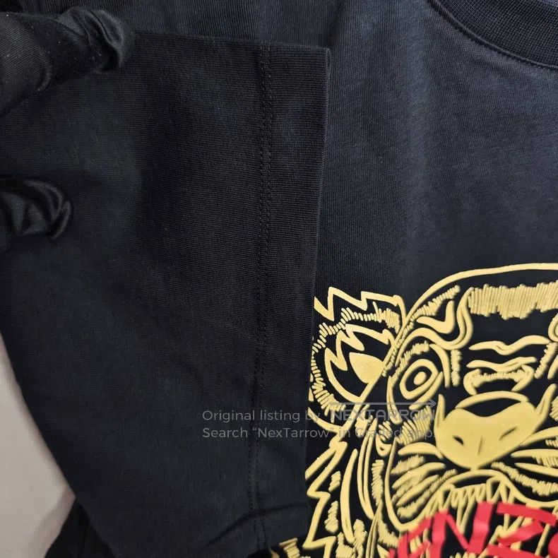 Kenzo Kenzo Black Classic Tiger Head Printed Logo Short-Sleeve T Size XL / US 12-14 / IT 48-50 - 7 Thumbnail