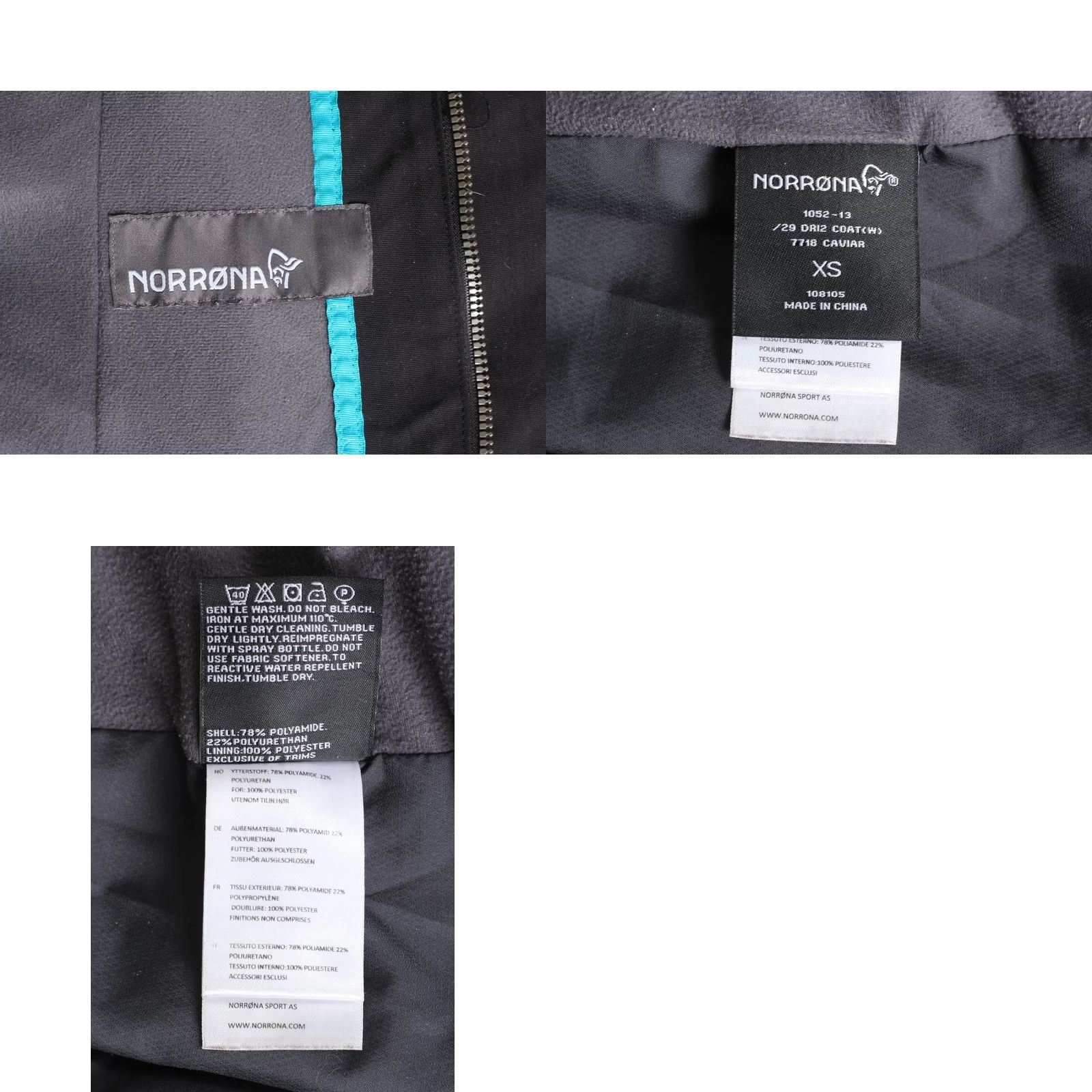 Vintage NORRONA /29 Dri2 Coat Jacket Women XS Hooded MJ6346 Black Regular Long Sleeve Zip Jacket Womens XS Black Size XS / US 0-2 / IT 36-38 - 8 Thumbnail