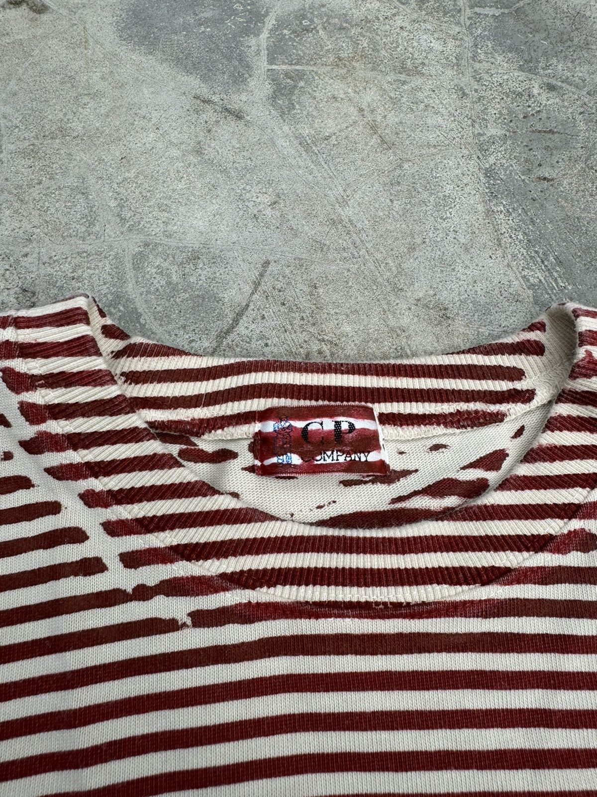 Boneville × C.P. Company × Stone Island Cp Company Mako Jersey Garment Dyed Stripe Size US M / EU 48-50 / 2 - 2 Thumbnail