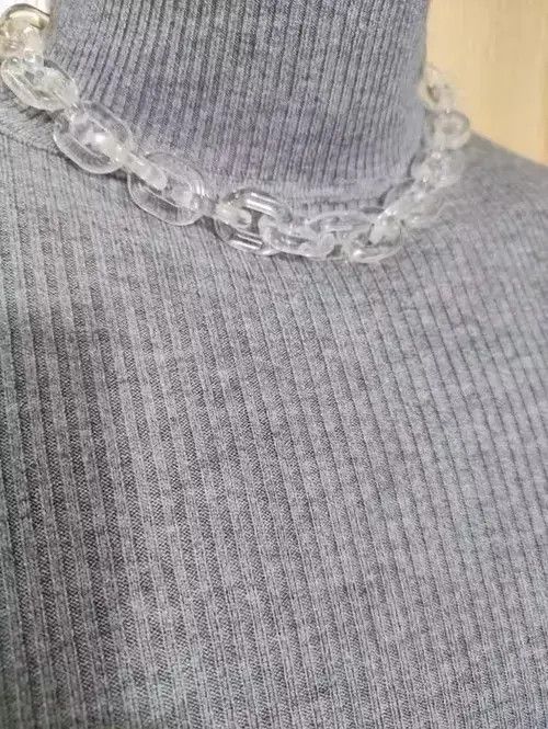 Jewelry × Vintage Transparent Titanium steel Necklace Chain Size ONE SIZE - 2 Thumbnail
