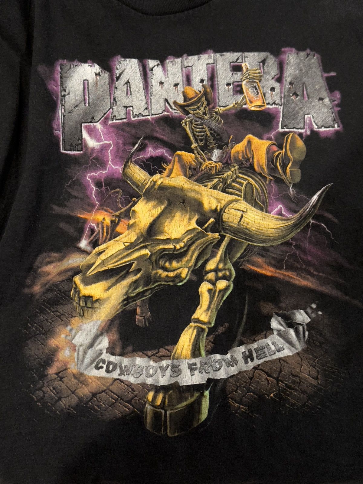 Band Tees × Vintage Vintage Pantera Cowboys From Hell T-Shirt Size US XL / EU 56 / 4 - 6 Thumbnail