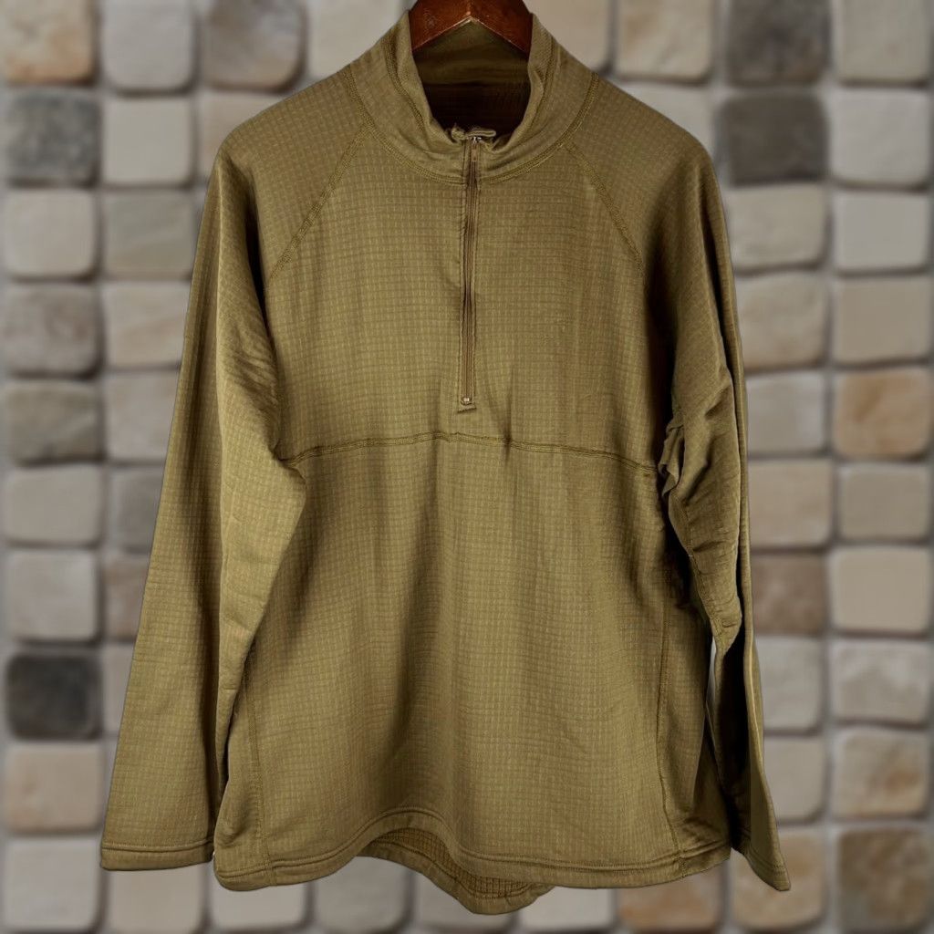 HALYS PCU Level 2 Pullover Mens XL Coyote Brown Grid Fleece Quarter Zip Sekri