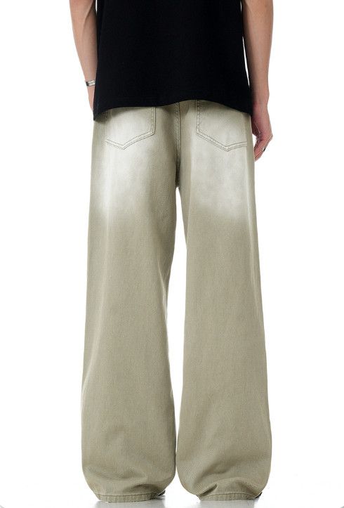 Vintage Men's distressed washed straight loose wide-leg jeans Size US 32 / EU 48 - 4 Thumbnail