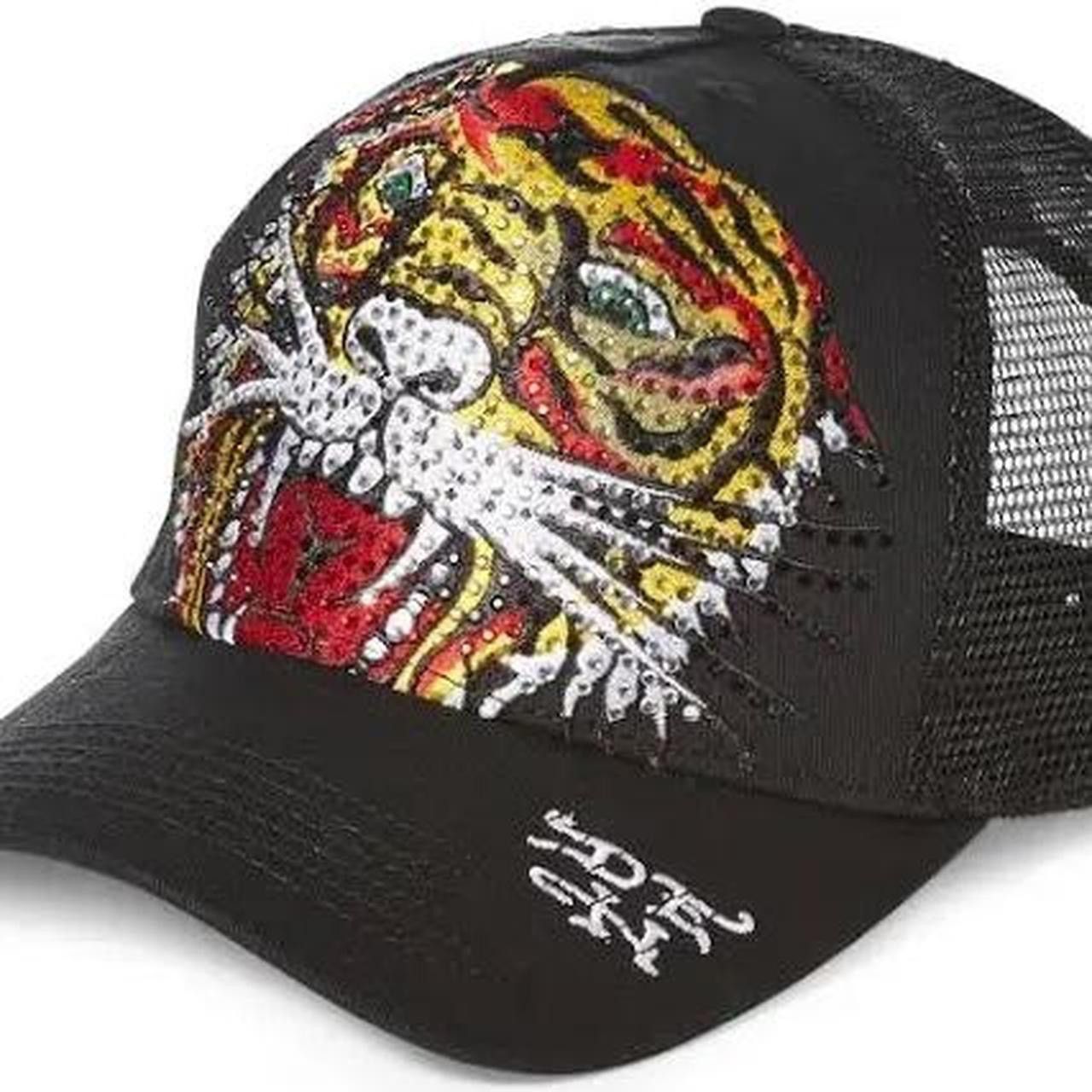 Ed Hardy Ed Hardy Rhinestone Tiger Trucker Hat Size ONE SIZE - 3 Thumbnail