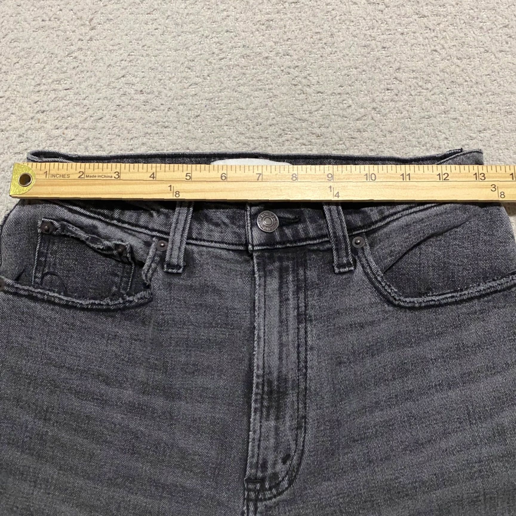 Abercrombie & Fitch Abercrombie & Fitch Jeans Womens 6P Gray Denim High Rise Straight Ankle Raw Hem Size 28" / US 6 / IT 42 - 5 Thumbnail