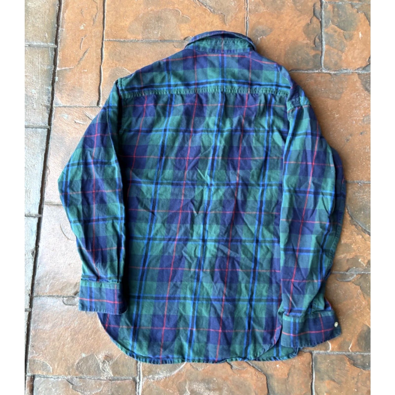 Ralph Lauren Lauren Ralph Lauren Black Watch Plaid Shirt Women's Small Relaxed-Fit Beaded Size S / US 4 / IT 40 - 3 Thumbnail