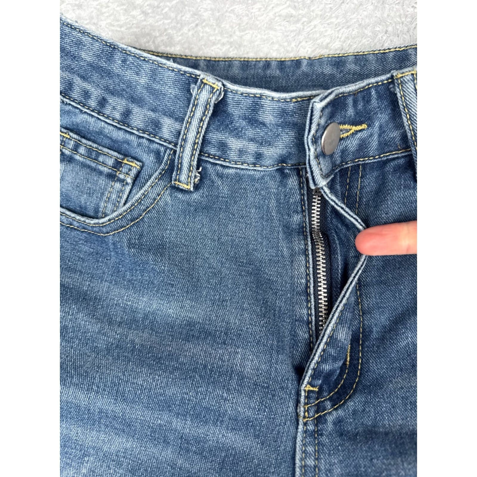 Madewell Dazy Jeans Women 26 Blue Denim Wide Leg High Rise Cotton Blend Medium Wash 26x28 Size 26" / US 2 / IT 38 - 6 Thumbnail