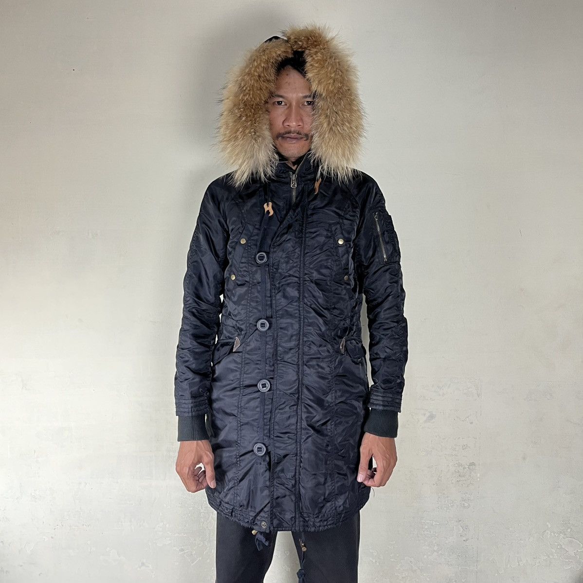 GOA Goa Raccoon Fur Long Jacket | Grailed