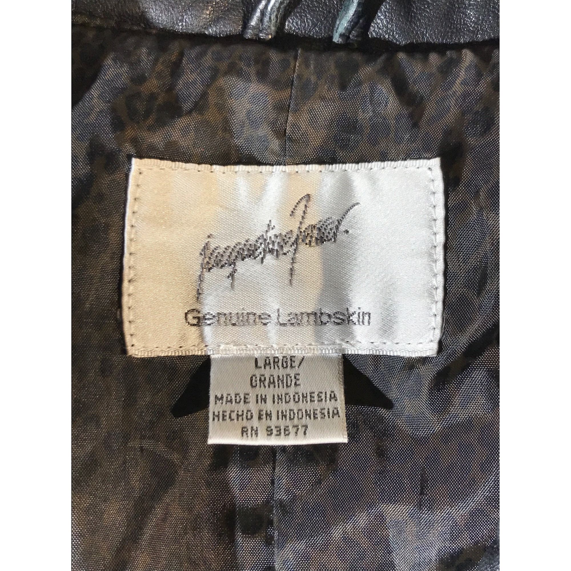 Vintage Jacqueline Ferrar Womens Vintage Black Lambskin Leather Coat Size L / US 10 / IT 46 - 3 Thumbnail