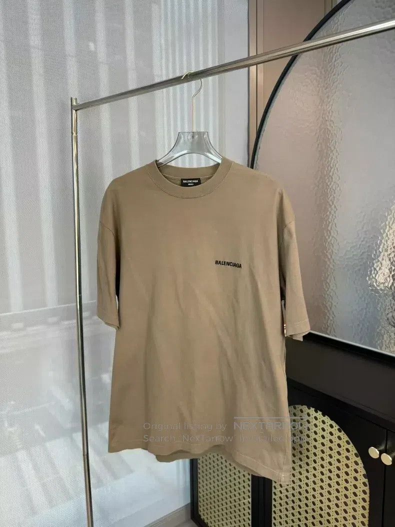 Balenciaga Balenciaga Khaki and brown front and back embroidered shor Size US S / EU 44-46 / 1 - 1 Thumbnail
