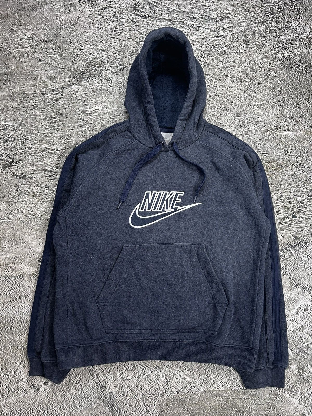 Nike × Vintage Nike hoodie vintage navy big logo 2000s Size US M / EU 48-50 / 2 - 1 Thumbnail