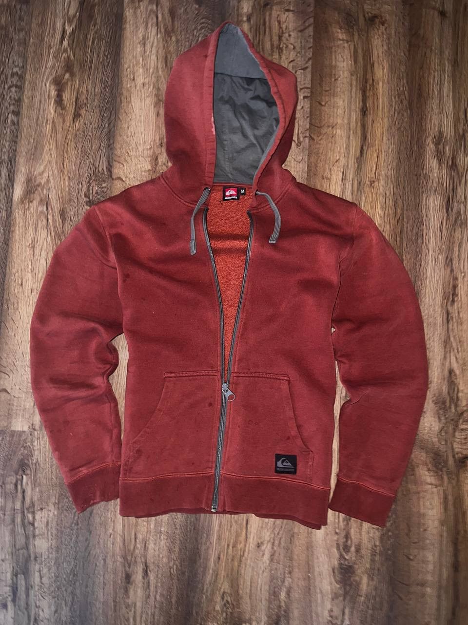 Quiksilver × Vintage Y2K quiksilver faded brown zip up hoodie vintage Size US M / EU 48-50 / 2 - 7 Thumbnail