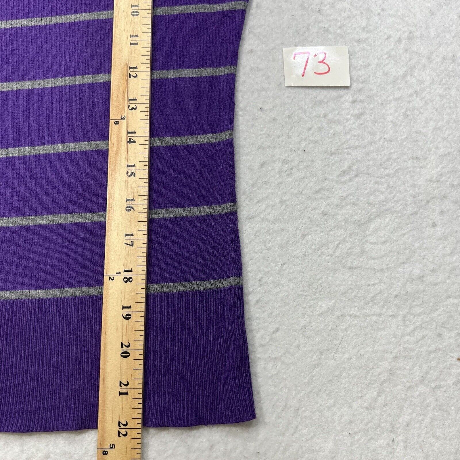 Other New York & Company Pullover Purple & Gray Striped Sweater Size XS / US 0-2 / IT 36-38 - 8 Thumbnail