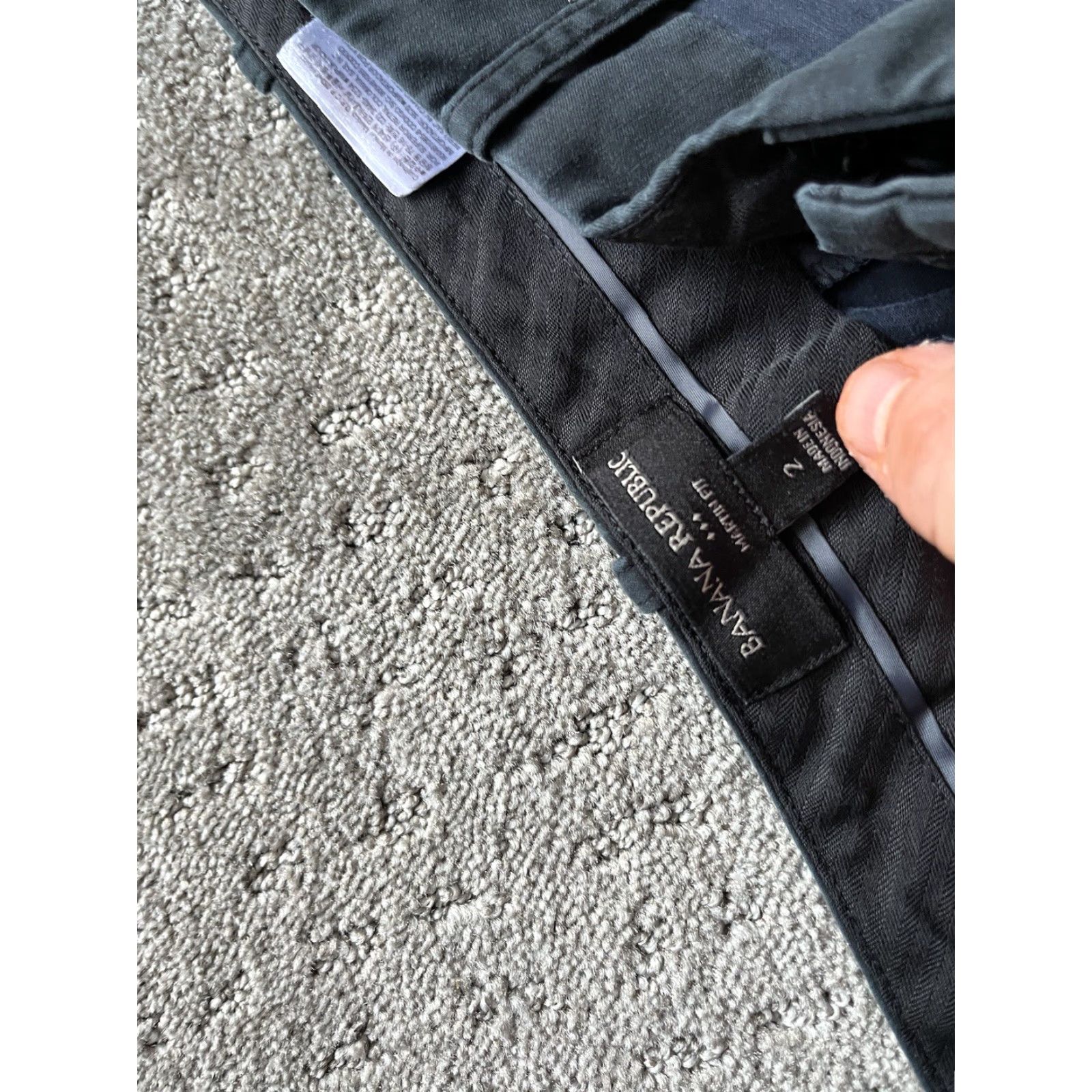 Banana Republic Banana Republic Martin-Fit Dress Pants Women Navy Cotton Size 2 Regular Inseam 25 Straight Size 26" / US 2 / IT 38 - 5 Thumbnail