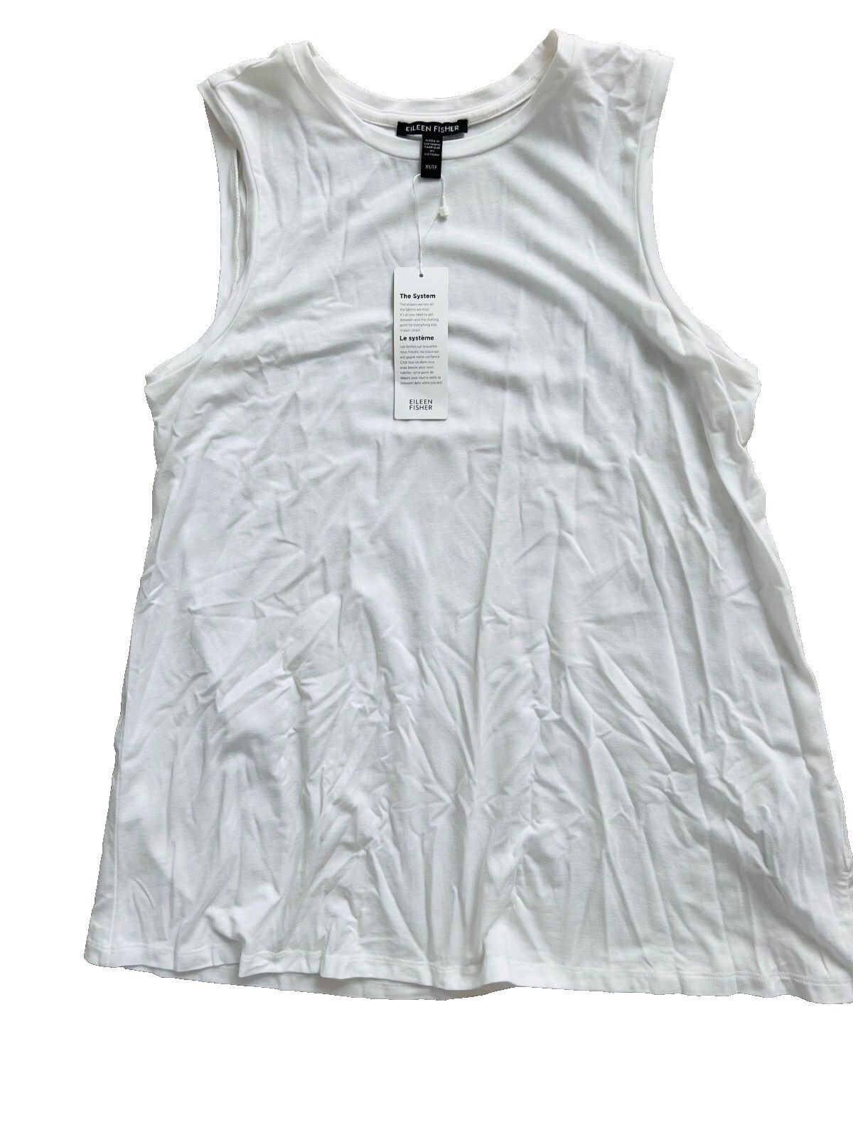 Eileen Fisher Eileen Fisher Fine Jersey Long Tank White ( XS ) Size XS / US 0-2 / IT 36-38 - 1 Thumbnail