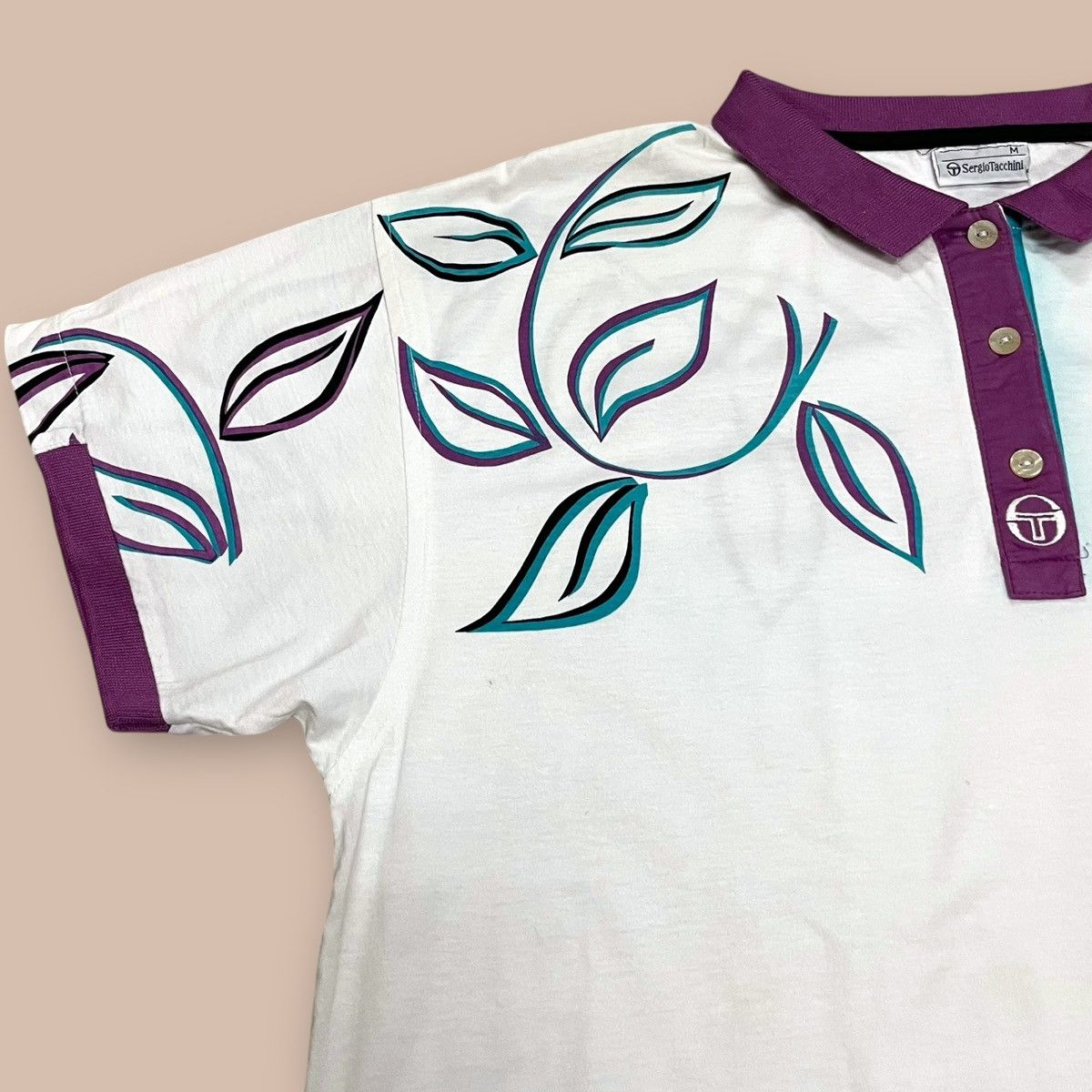 Sergio Tacchini Vintage 1990s Sergio Tacchini Polo Shirt Size US M / EU 48-50 / 2 - 5 Thumbnail