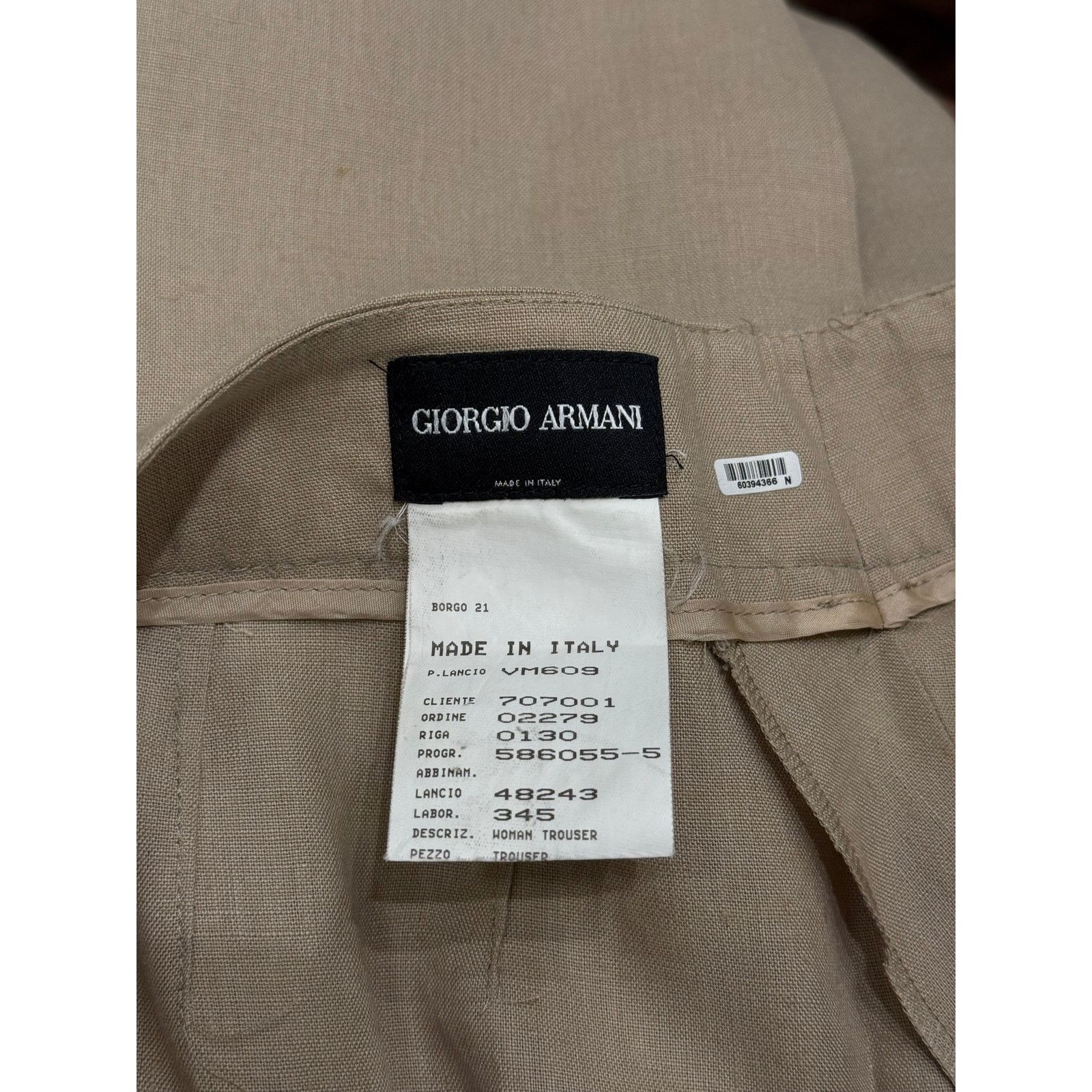 Giorgio Armani Giorgio Armani beige linen wide leg tailored trousers Size 30" / US 8 / IT 44 - 4 Thumbnail