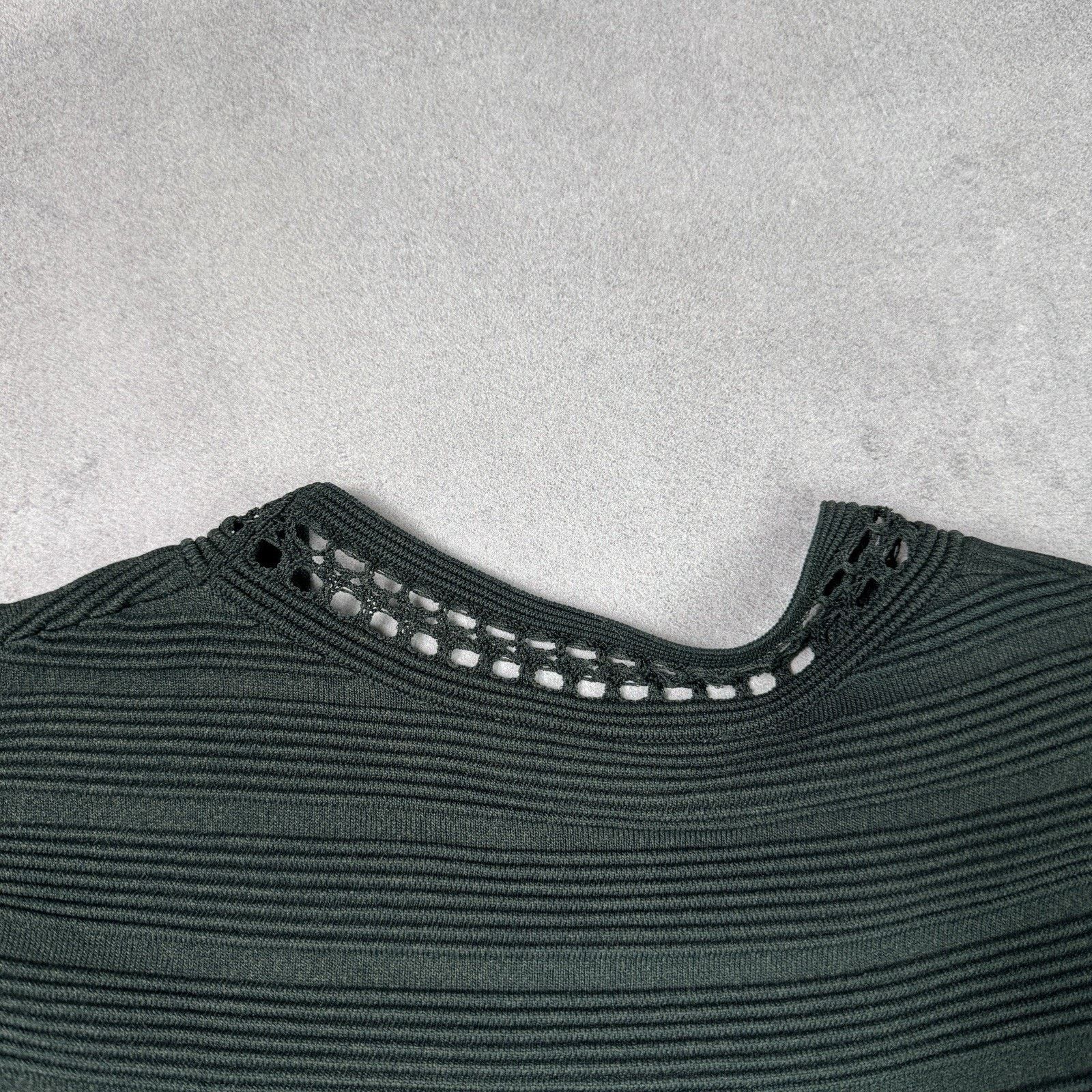 Sandro Sandro Kady A-line Dress With Eyelet Detail Size Green Mini Size XS / US 0-2 / IT 36-38 - 16 Thumbnail