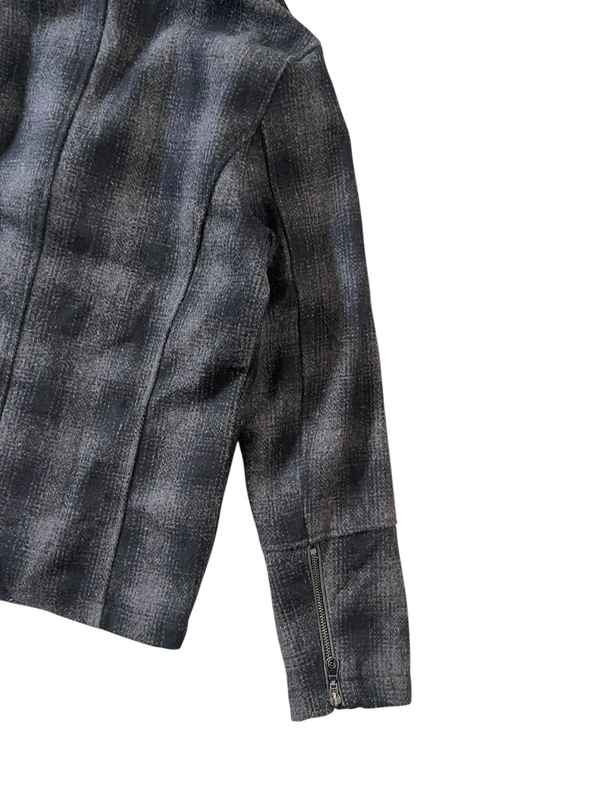 In The Attic 2000s In The Attic Tartan Double Collar Fur Jacket Size US M / EU 48-50 / 2 - 7 Thumbnail