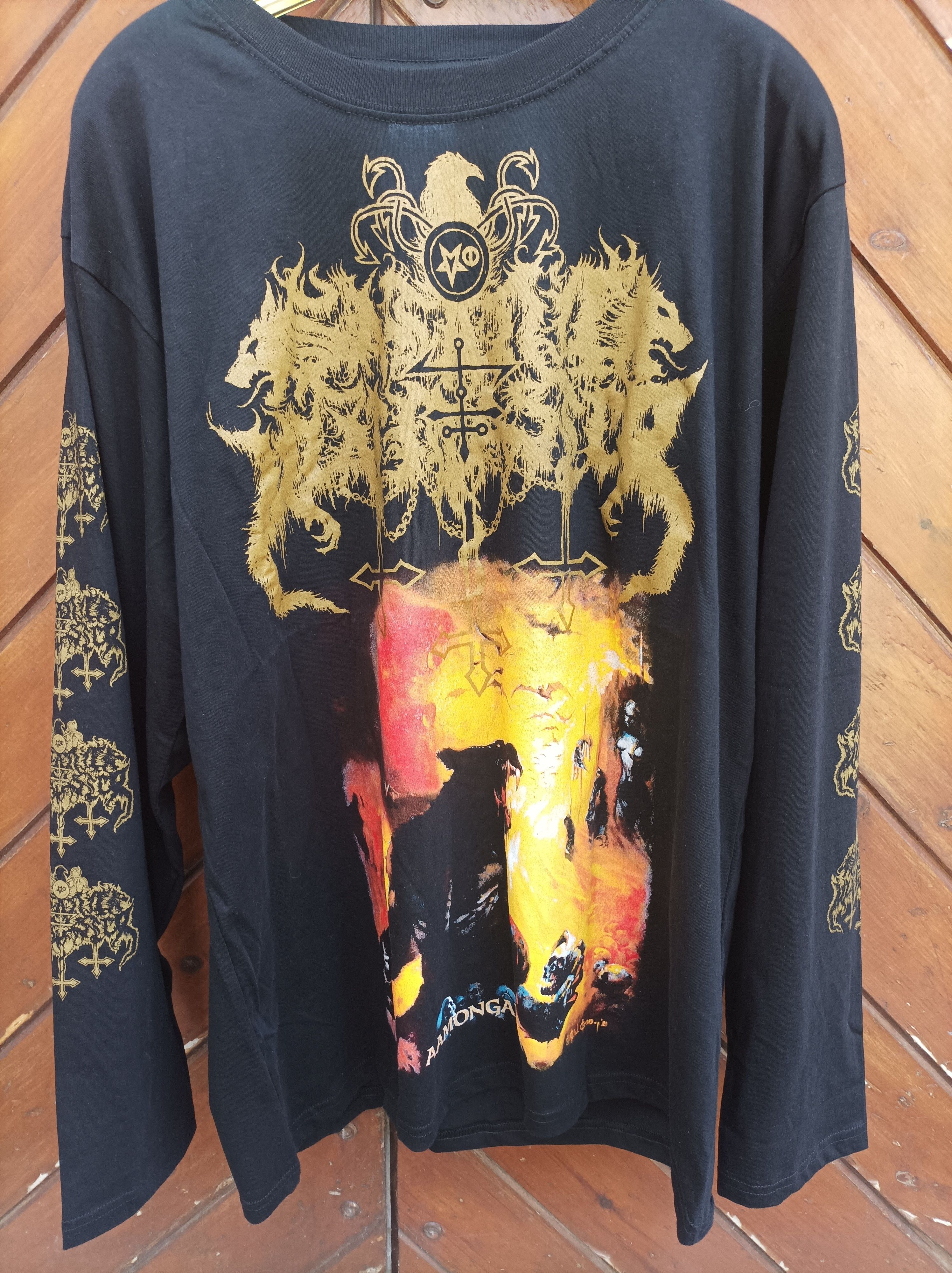 Band Tees Satanic Warmaster.Aamongandr XL Size US XL / EU 56 / 4 - 4 Thumbnail