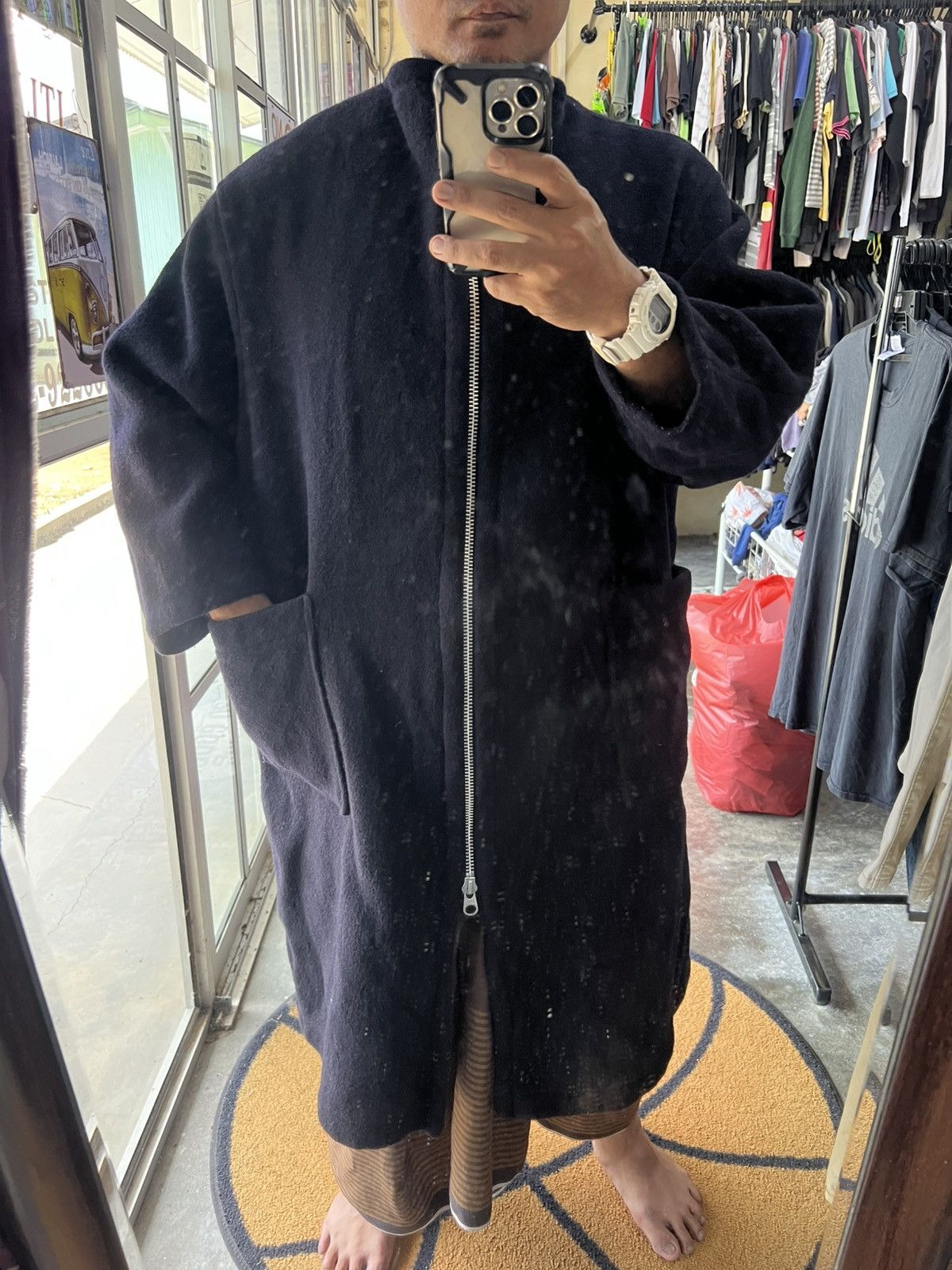 Yohji Yamamoto 🔥Vintage Y’s Yohji Yamamoto Wool Long Zipper Jacket Size US XXL / EU 58 / 5 - 3 Thumbnail
