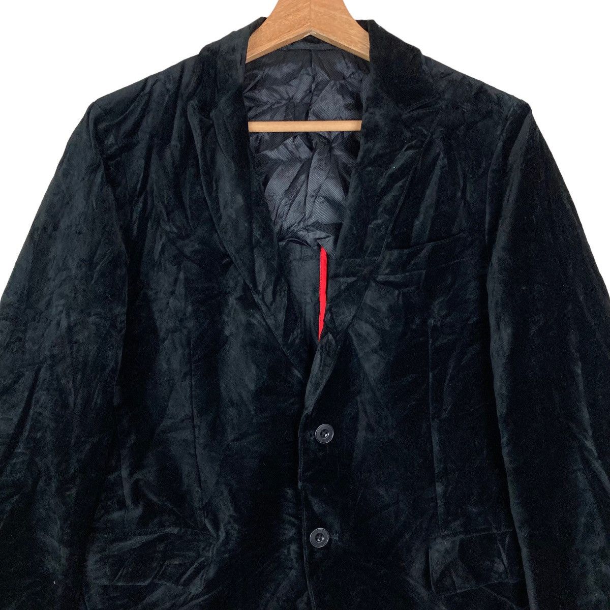 Vintage Vintage The Semantic Design Flat Button Velvet Coat Blazer Size US M / EU 48-50 / 2 - 2 Thumbnail