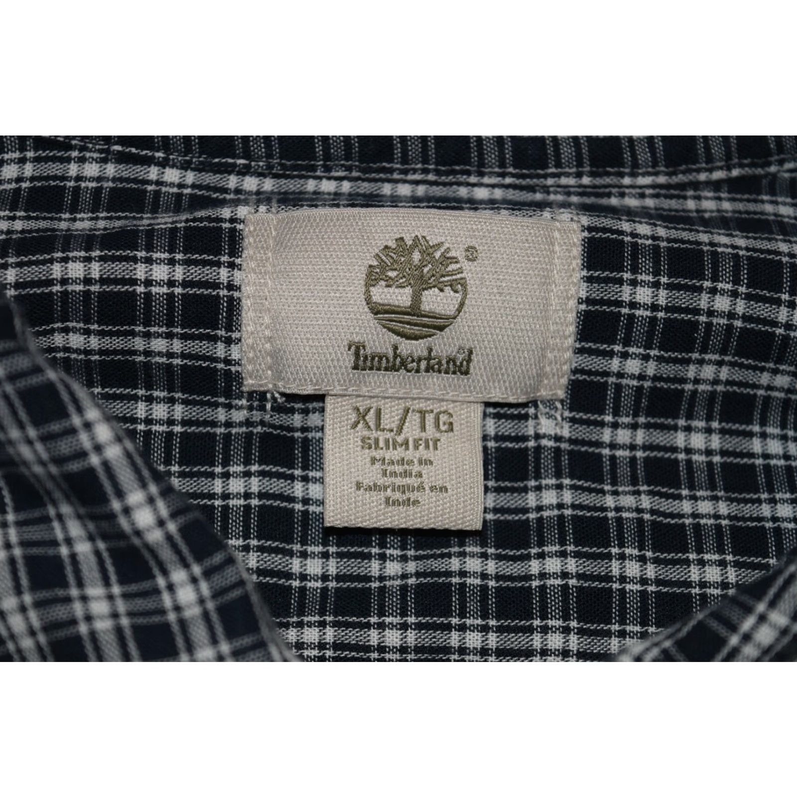 Timberland TIMBERLAND MENS SLIM FIT BUTTON-UP OXFORD SHIRT DARK NAVY CHECK XL Size US XL / EU 56 / 4 - 6 Thumbnail