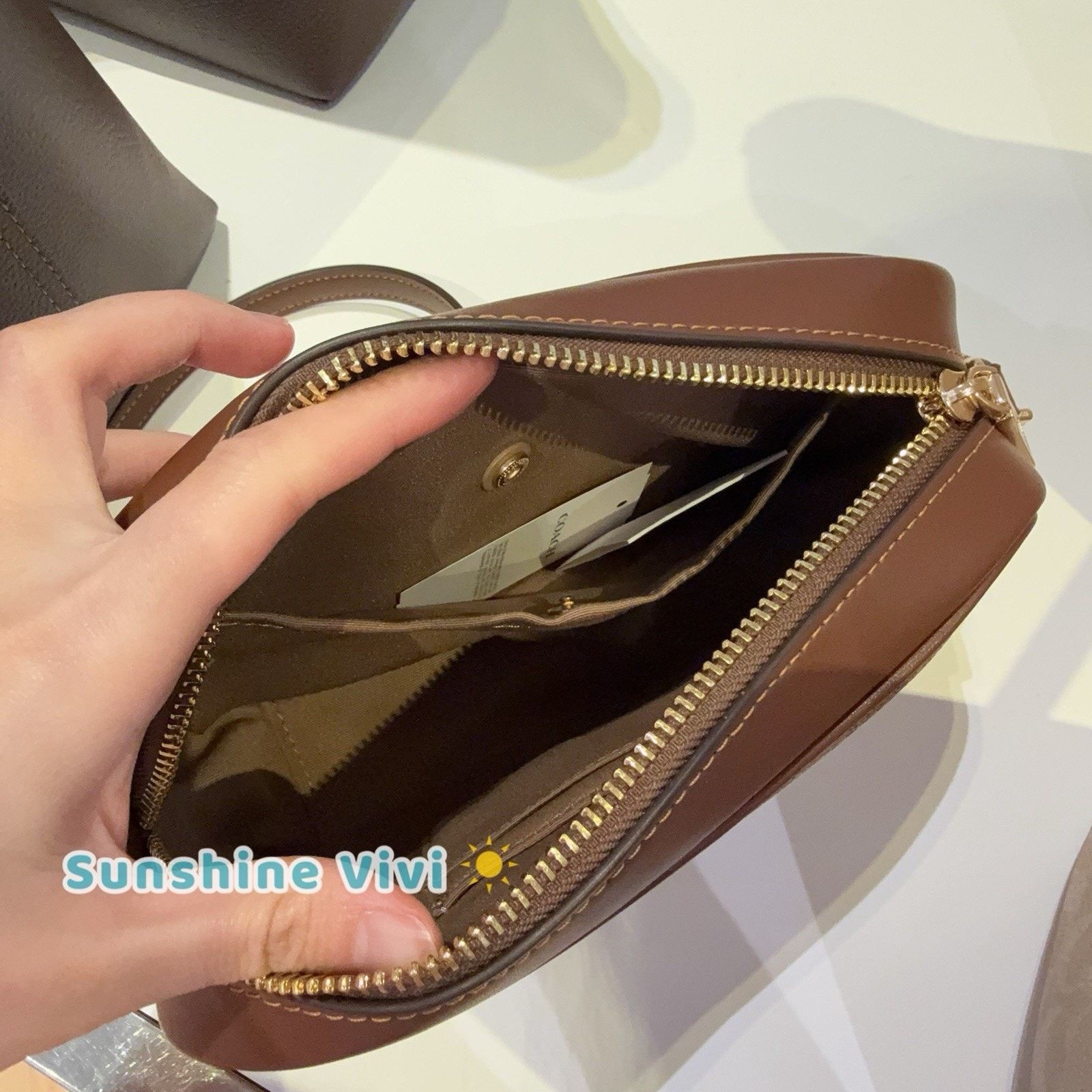 Coach NWT Coach CY752 Mini Jamie Camera Bag Signature Tan/Brown Size ONE SIZE - 5 Thumbnail