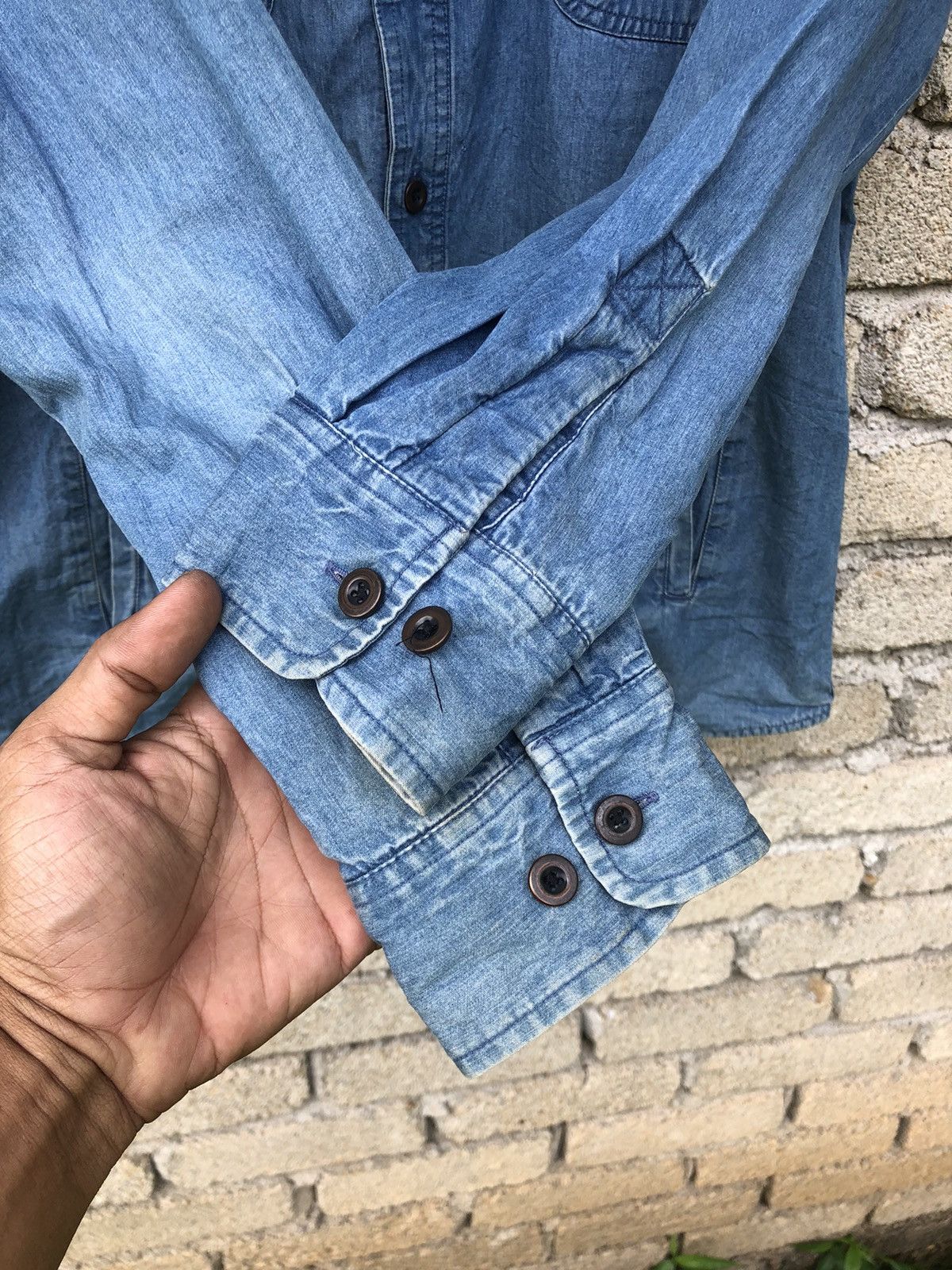 Obey Vintage Obey Thermal Buttons Jean Shirts Size US L / EU 52-54 / 3 - 13 Thumbnail