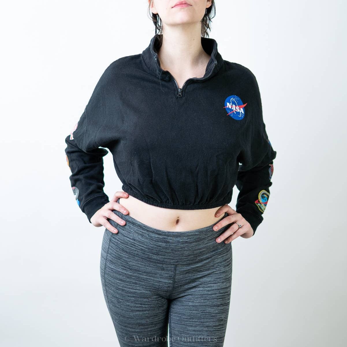 Chemistry Chemistry NASA Black Cropped Sweatshirt - L Size L / US 10 / IT 46 - 1 Thumbnail