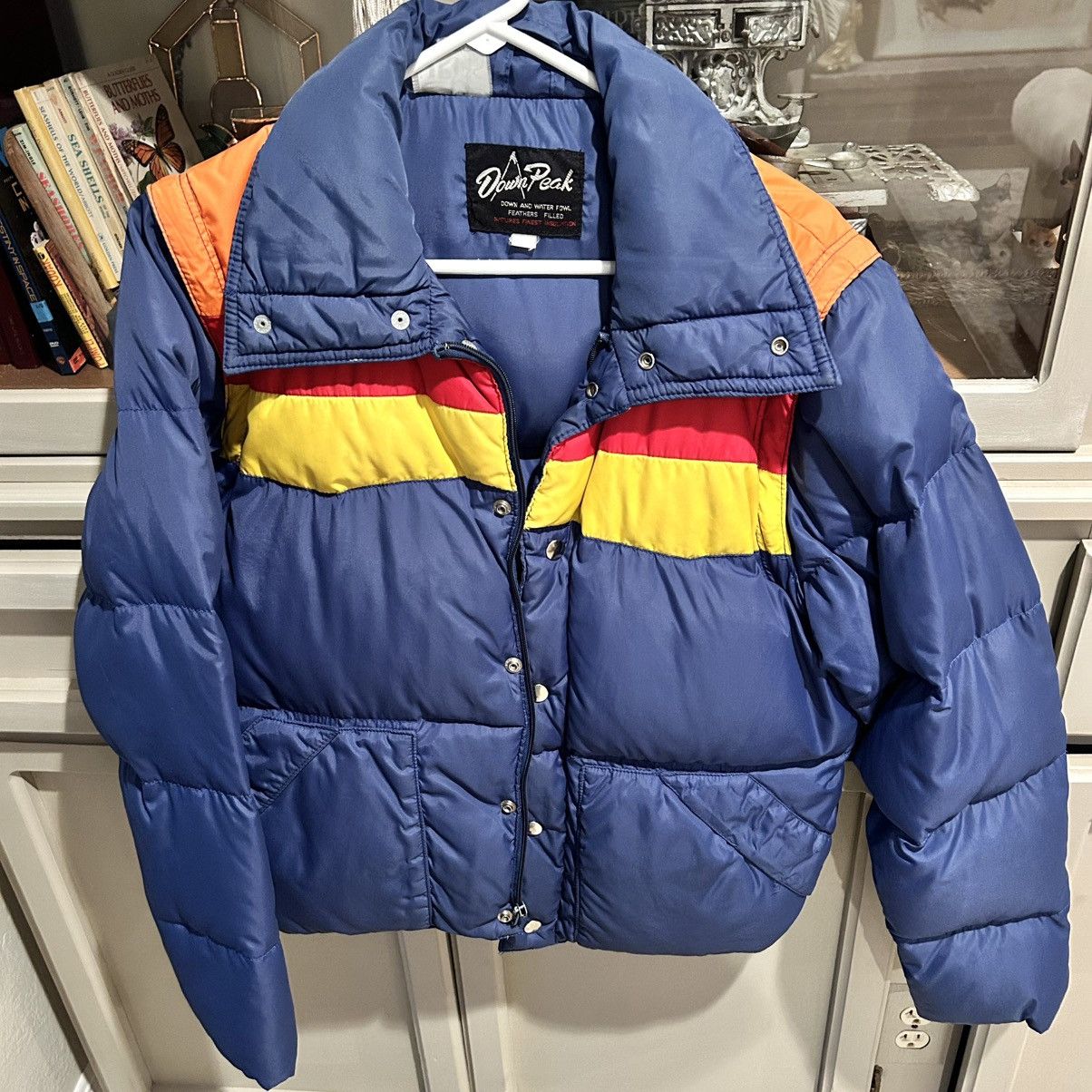 Vintage Vintage 70’s Men’s Small Rainbow Down Puffer Jacket Size US XXS / EU 40 - 1 Thumbnail