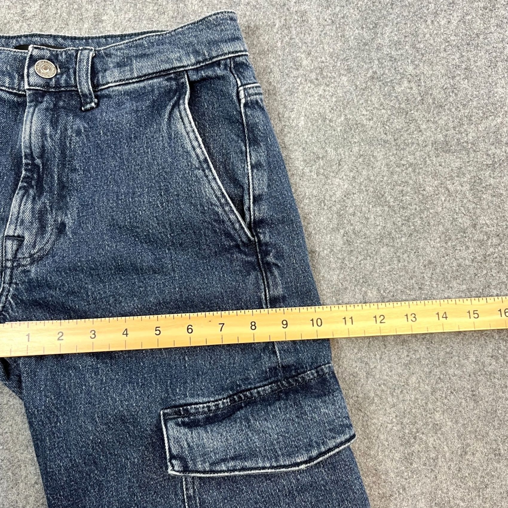7 For All Mankind 7 For All Mankind Womens Cargo Jeans Relaxed Straight 27 32 UK 8 Dark Wash Blue Jeans Size 30" / US 8 / IT 44 - 5 Thumbnail