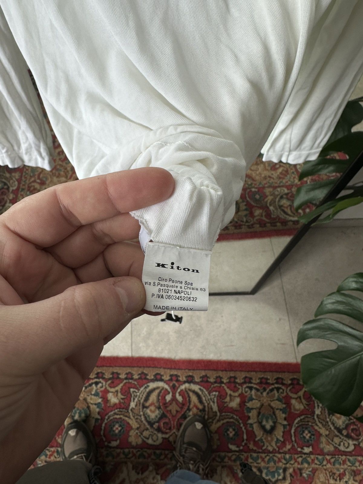 Kiton Kiton KNT White Cotton Hoodie Size US L / EU 52-54 / 3 - 6 Thumbnail