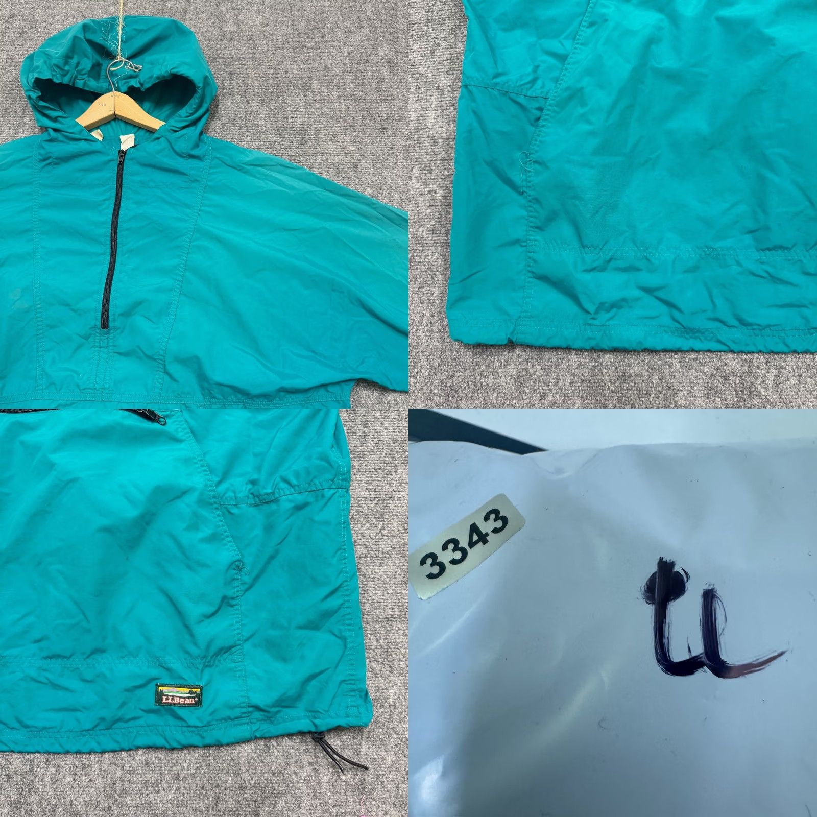 Vintage VINTAGE L.L.Bean Rain Coat Mens XL Nylon Teal 90s Turquoise Overcoat Paper Tag Size US XL / EU 56 / 4 - 9 Thumbnail
