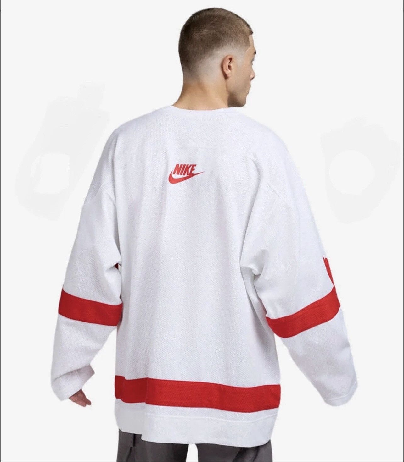 Nike NIKE SPORTSWEAR CLUB HOCKEY JERSEY_WHITE/UNIVERSITY RED Size US M / EU 48-50 / 2 - 4 Thumbnail