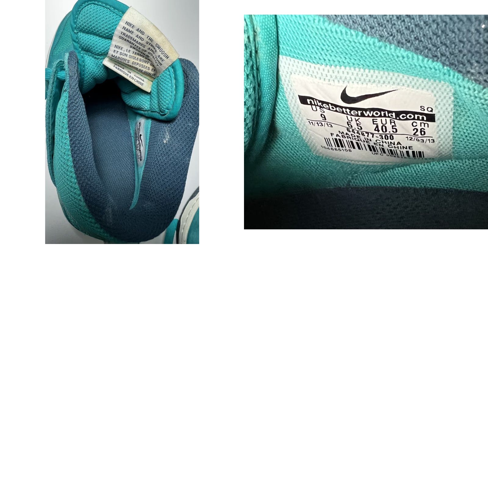 Nike VINTAGE Nike Dunk Sky Hi Turquoise Turbo Green 644877-300 Wedge 9 Womens Leather Sneaker Turquoise Sky Hi Nike Dunk 90s? Size US 7 / IT 37 - 8 Thumbnail