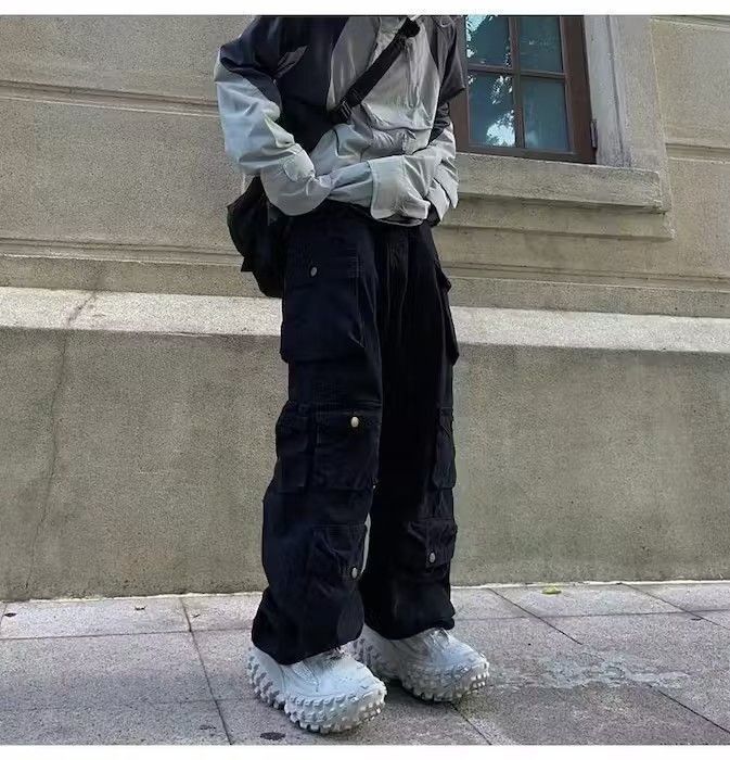 Japanese Brand Black Color Multi-pocket Cargo Pant Size US 34 / EU 50 - 4 Thumbnail
