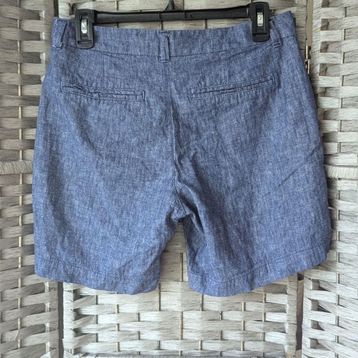 Old Navy VINTAGE: Old Navy Everyday Short Blue Linen Blend Mid Rise 5 in Inseam Sz 2 Preppy Size 24" / US 00 / IT 34 - 2 Thumbnail