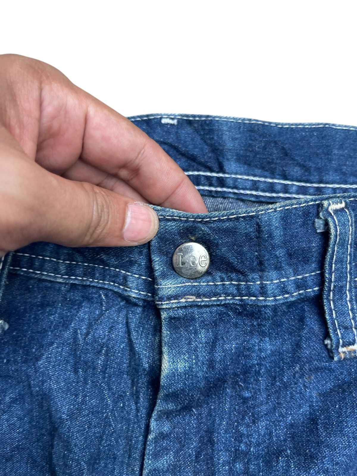 Japanese Brand × Lee × Vintage Rare 90s Lee Indigo Carpenter Jeans - Japanese Denim 34x33 Size US 34 / EU 50 - 3 Thumbnail