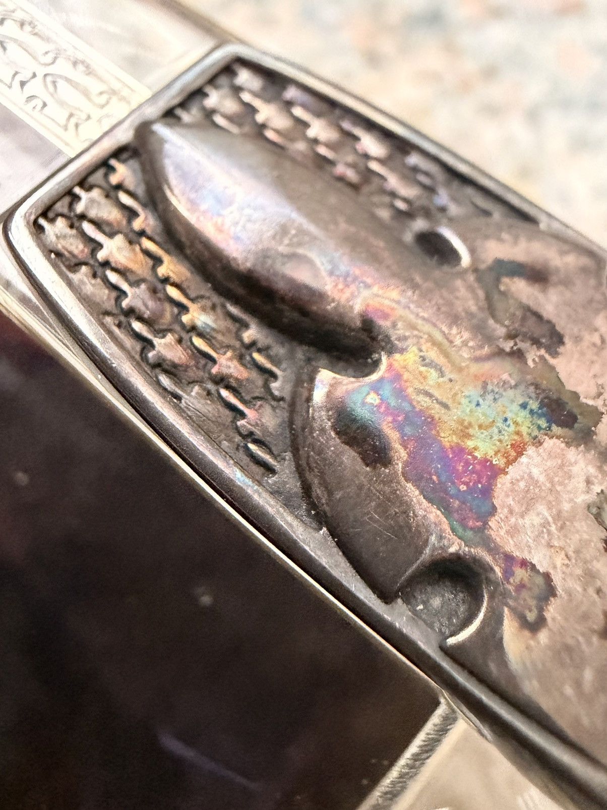 Chrome Hearts Chrome Hearts G-Money I Flerknee Rainbow Patina Sunglasses Size ONE SIZE - 4 Thumbnail